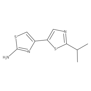 4-[2-(Propan-2-yl)-1,3-thiazol-5-yl]-1,3-thiazol-2-amine结构式