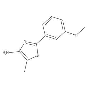 2-(3-Methoxyphenyl)-5-methylthiazol-4-amine结构式