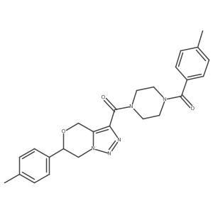 1-(4-Methylbenzoyl)-4-[6-(4-methylphenyl)-4H,6H,7H-[1,2,3]triazolo[4,3-C][1,4]oxazine-3-carbonyl]piperazine结构式