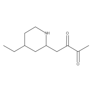 1-(4-Ethylpiperidin-2-yl)butane-2,3-dione结构式