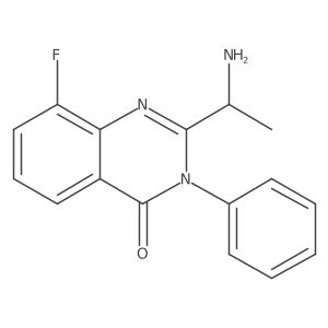 (S)-2-(1-Aminoethyl)-8-fluoro-3-phenylquinazolin-4(3H)-one Structure