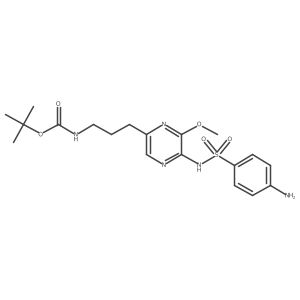 tert-Butyl(3-(5-(4-Aminophenylsulfonamido)-6-methoxypyrazin-2-yl)propyl)carbamate结构式
