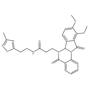 3-(9,10-dimethoxy-5,11-dioxo-6a,11-dihydroisoindolo[2,1-a]quinazolin-6(5H)-yl)-N-[2-(3-methyl-1,2,4-oxadiazol-5-yl)ethyl]propanamide结构式
