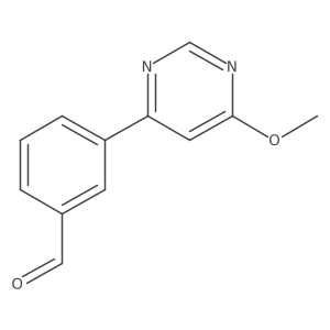 3-(6-Methoxy-4-pyrimidinyl)benzaldehyde结构式