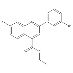 Ethyl 2-(3-bromophenyl)-7-fluoroquinazoline-4-carboxylate Structure