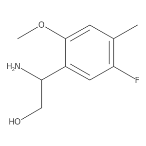 2-Amino-2-(5-fluoro-2-methoxy-4-methylphenyl)ethan-1-ol结构式