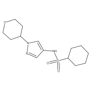 N-(1-(tetrahydro-2H-pyran-4-yl)-1H-pyrazol-4-yl)cyclohexanesulfonamide Structure