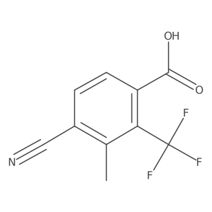 Benzoic acid, 4-cyano-3-methyl-2-(trifluoromethyl)-结构式