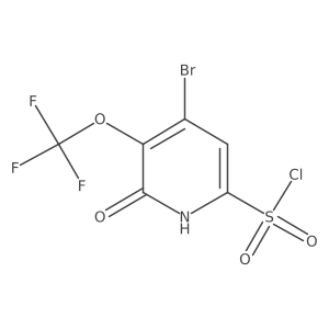 4-Bromo-6-hydroxy-5-(trifluoromethoxy)pyridine-2-sulfonyl chloride Structure