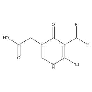 2-(6-Chloro-5-(difluoromethyl)-4-hydroxypyridin-3-yl)acetic acid结构式