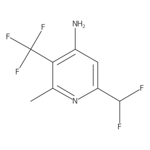6-(Difluoromethyl)-2-methyl-3-(trifluoromethyl)pyridin-4-amine结构式