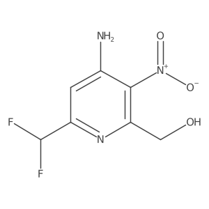 (4-Amino-6-(difluoromethyl)-3-nitropyridin-2-yl)methanol结构式