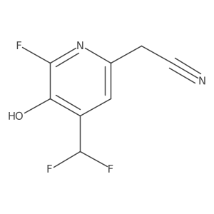 2-(4-(Difluoromethyl)-6-fluoro-5-hydroxypyridin-2-yl)acetonitrile Structure