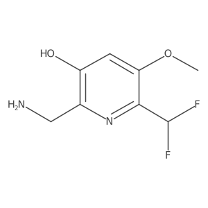 2-(Aminomethyl)-6-(difluoromethyl)-3-hydroxy-5-methoxypyridine结构式