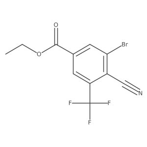 Ethyl 3-bromo-4-cyano-5-(trifluoromethyl)benzoate结构式