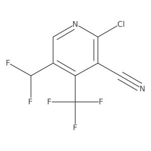 2-Chloro-5-(difluoromethyl)-4-(trifluoromethyl)nicotinonitrile结构式