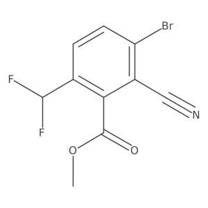 Methyl 3-bromo-2-cyano-6-(difluoromethyl)benzoate结构式