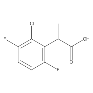 2-(2-Chloro-3,6-difluorophenyl)propanoic acid Structure
