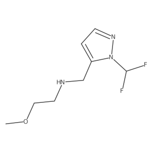{[1-(difluoromethyl)-1H-pyrazol-5-yl]methyl}(2-methoxyethyl)amine Structure