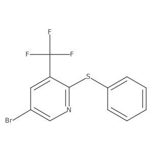 5-Bromo-3-(trifluoromethyl)-2-(phenylthio)pyridine结构式