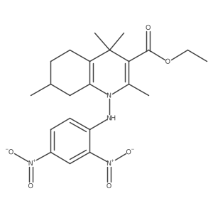 Ethyl 1-[(2,4-dinitrophenyl)amino]-1,4,5,6,7,8-hexahydro-2,4,4,7-tetramethyl-3-quinolinecarboxylate Structure