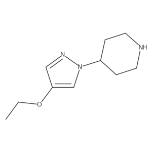 4-(4-Ethoxy-1H-pyrazol-1-yl)piperidine结构式