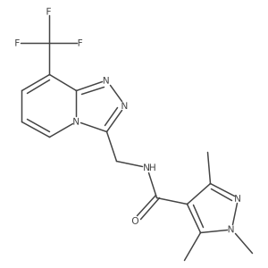 1,3,5-trimethyl-N-((8-(trifluoromethyl)-[1,2,4]triazolo[4,3-a]pyridin-3-yl)methyl)-1H-pyrazole-4-carboxamide Structure