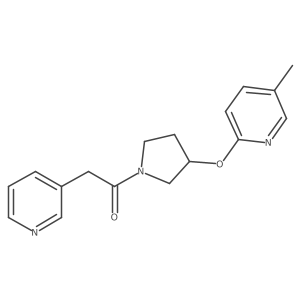 1-(3-((5-Methylpyridin-2-yl)oxy)pyrrolidin-1-yl)-2-(pyridin-3-yl)ethanone结构式