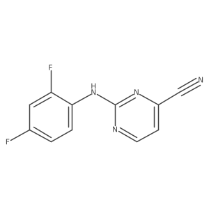 2-[(2,4-Difluorophenyl)amino]pyrimidine-4-carbonitrile Structure