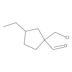1-(Chloromethyl)-3-ethylcyclopentane-1-carbaldehyde Structure