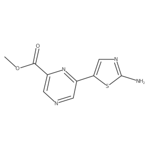 Methyl 6-(2-aminothiazol-5-yl)pyrazine-2-carboxylate结构式