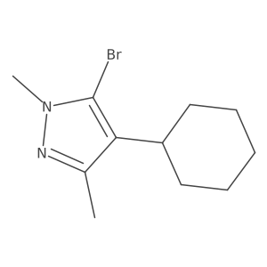5-Bromo-4-cyclohexyl-1,3-dimethyl-pyrazole Structure