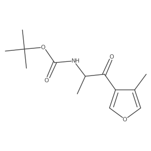 tert-butyl N-[1-(4-methylfuran-3-yl)-1-oxopropan-2-yl]carbamate结构式