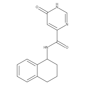 6-hydroxy-N-(1,2,3,4-tetrahydronaphthalen-1-yl)pyrimidine-4-carboxamide结构式