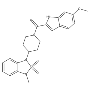 (6-methoxy-1H-indol-2-yl)(4-(3-methyl-2,2-dioxidobenzo[c][1,2,5]thiadiazol-1(3H)-yl)piperidin-1-yl)methanone结构式