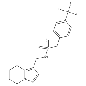 N-((4,5,6,7-tetrahydropyrazolo[1,5-a]pyridin-3-yl)methyl)-1-(4-(trifluoromethyl)phenyl)methanesulfonamide Structure