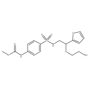 methyl (4-(N-(2-(2-hydroxyethoxy)-2-(thiophen-2-yl)ethyl)sulfamoyl)phenyl)carbamate结构式