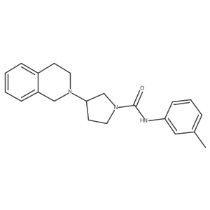 3-(3,4-dihydroisoquinolin-2(1H)-yl)-N-(m-tolyl)pyrrolidine-1-carboxamide结构式