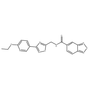 N-((3-(6-ethoxypyridin-3-yl)-1,2,4-oxadiazol-5-yl)methyl)benzo[c][1,2,5]thiadiazole-5-carboxamide结构式