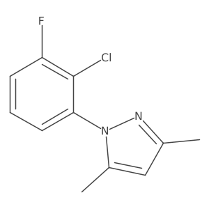1-(2-Chloro-3-fluorophenyl)-3,5-dimethyl-1H-pyrazole结构式