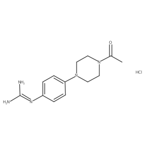 N-[4-(4-acetylpiperazin-1-yl)phenyl]guanidine hydrochloride结构式