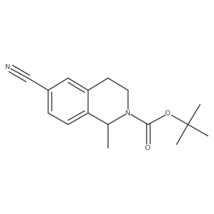 tert-Butyl 6-cyano-1-methyl-3,4-dihydroisoquinoline-2(1H)-carboxylate结构式