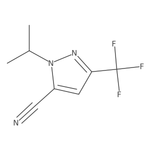 1-isopropyl-3-(trifluoromethyl)-1H-pyrazole-5-carbonitrile Structure