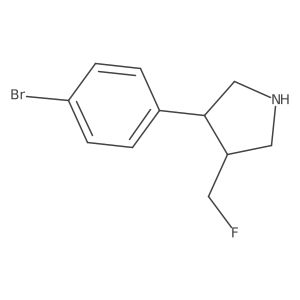3-(4-Bromophenyl)-4-(fluoromethyl)pyrrolidine结构式