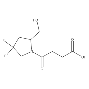 4-(4,4-Difluoro-2-(hydroxymethyl)pyrrolidin-1-yl)-4-oxobutanoic acid结构式