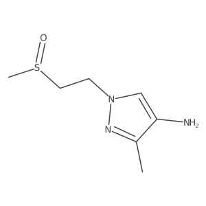 1-(2-methanesulfinylethyl)-3-methyl-1H-pyrazol-4-amine结构式