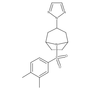 (1R,5S)-8-((3,4-dimethylphenyl)sulfonyl)-3-(2H-1,2,3-triazol-2-yl)-8-azabicyclo[3.2.1]octane Structure