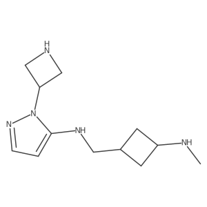1-(azetidin-3-yl)-N-{[3-(methylamino)cyclobutyl]methyl}-1H-pyrazol-5-amine结构式