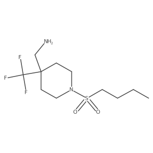 [1-(Butane-1-sulfonyl)-4-(trifluoromethyl)piperidin-4-yl]methanamine结构式