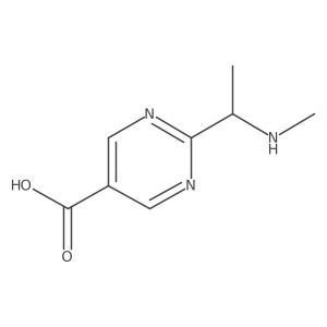 2-[1-(Methylamino)ethyl]pyrimidine-5-carboxylic acid结构式